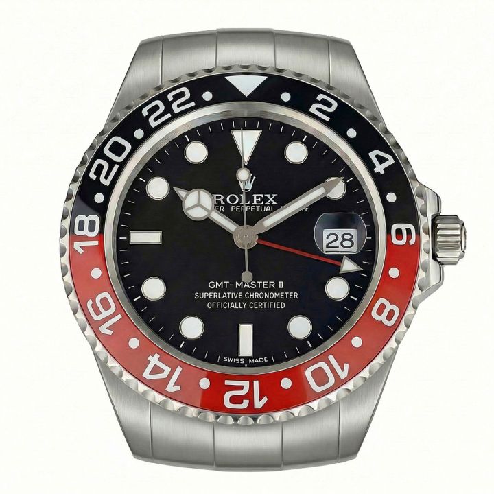 Raxter Clocks Rolex XXL GMT-Master 2 Red-Black Wall Clock - Luxury Wall Clocks